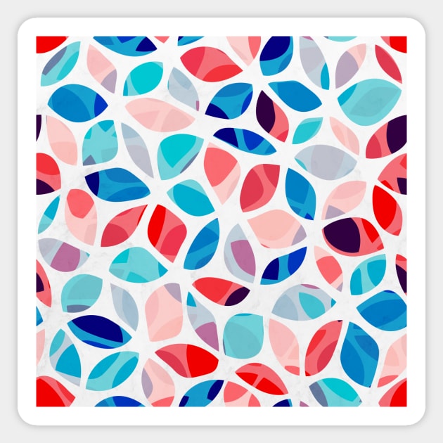 Flower Petals Colorful Pattern Sticker by Tobe_Fonseca